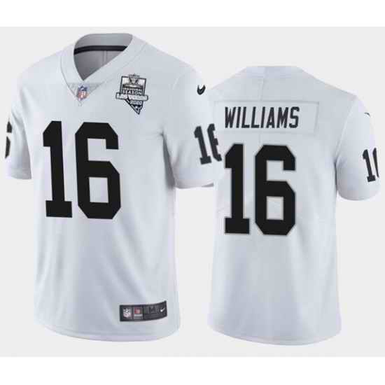 Men's Oakland Raiders White #16 Tyrell Williams 2020 Inaugural Season Vapor Limited Stitched NFL Jersey